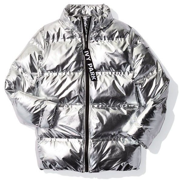 Women's Ivy Park Metallic Puffer Coat found on Polyvore featuring .