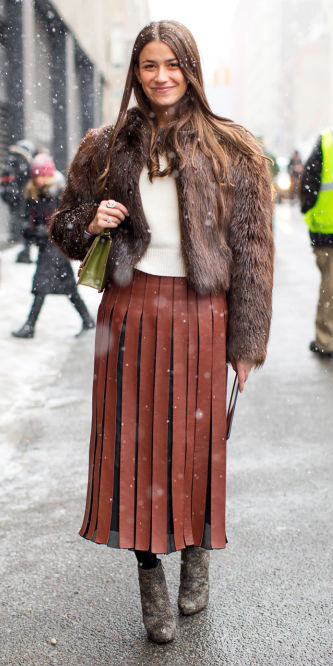 Brown fur coats | HOWTOWEAR Fashi