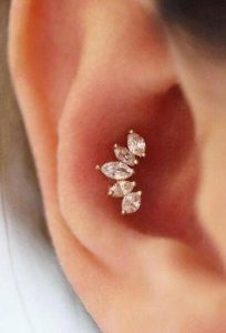 Cute Conch Ear Piercing Jewelry Ideas for Women - 5 Crystal .