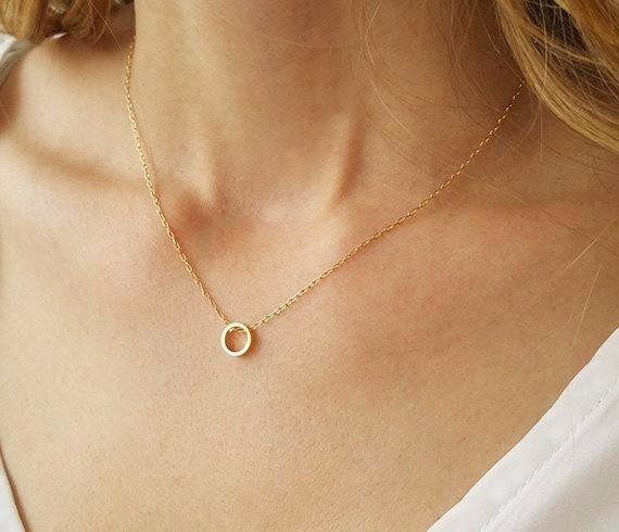 Dainty Circle Necklace Karma Necklaces For Women Gold Circle .