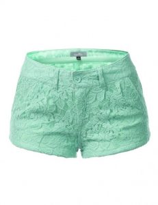 9XIS Womens Fashionable Colored Lace Mini Shorts: ... | Fashion .