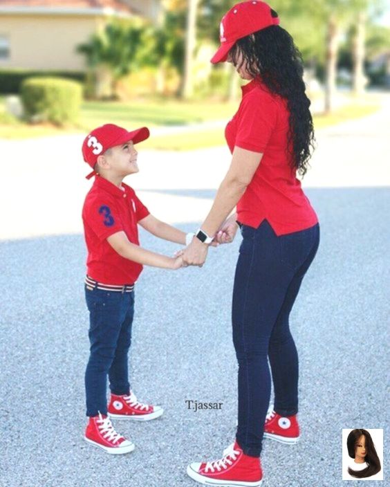 Cute Matching Mom And Son Spring Looks | Mom and son outfits .
