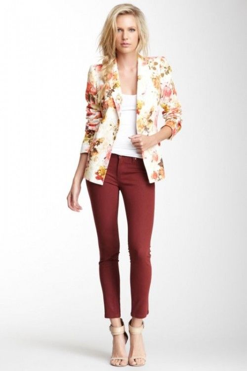 20 Office Appropriate Women Outfits With Floral Prints | Clothes .