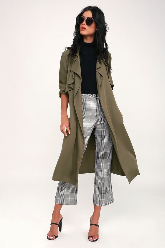 Happily Weather After Olive Green Trench Coat | Olive trench coat .