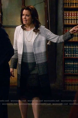 WornOnTV: Mellie's ombre dress and coat on Scandal | Bellamy Young .