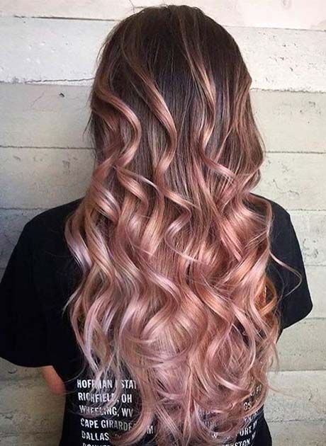 Braun nach Rosengold Ombre Hairstyles 2018 | Ideas for Fashion .