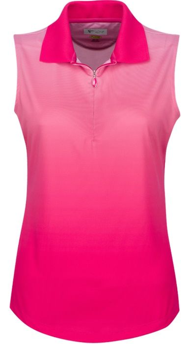 Pretty in Pink Greg Norman Ladies Sleeveless Ombre Printed Golf .