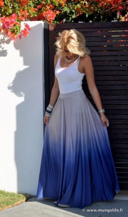 Love the gradient look of the blue | Fashion, Style, Dress