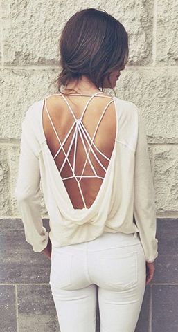Open back + strappy bralette. | Summer outfits, Style, Fashi