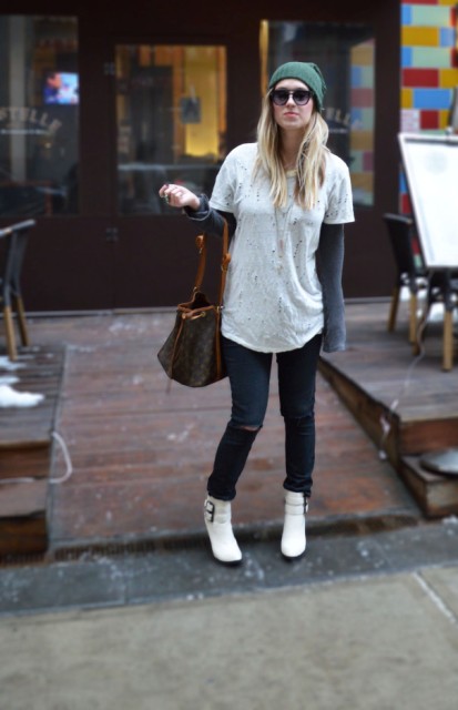 Outfit Ideas With White Boots – thelatestfashiontrends.c