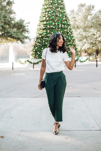 Dark Green Tapered Pants Outfits For Women (22 ideas & outfits .