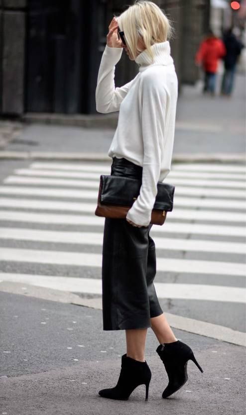 How to wear leather culottes | How to wear culottes, Fashion .