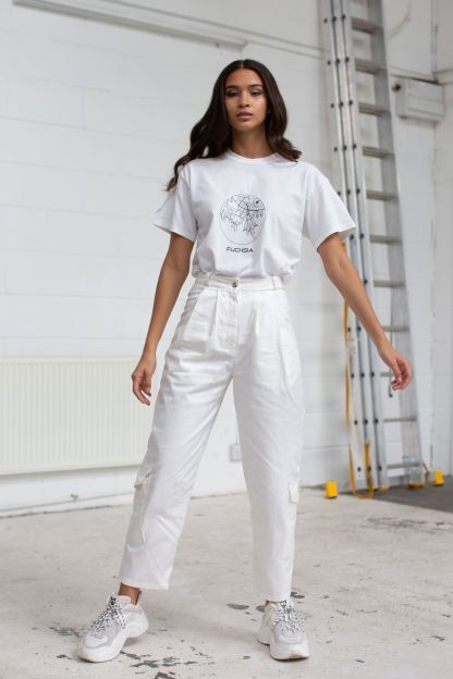 COTTON DRILL OVERSIZED TROUSERS | Casual tshirt outfit, Tshirt .