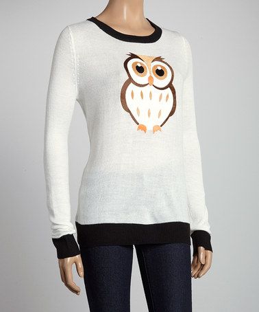 S.N.Bracken This White Owl Sweater is perfect! #zulilyfinds but .
