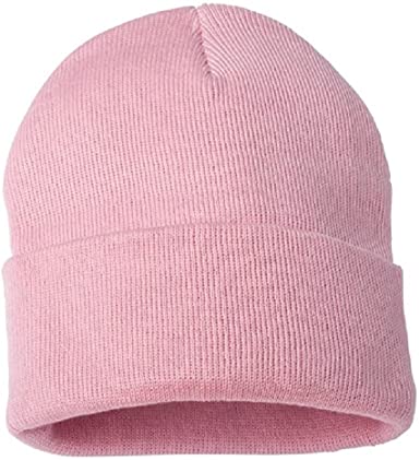 Amazon.com : Solid Pastel Pink Watch Hat Outdoor Durable Acrylic .