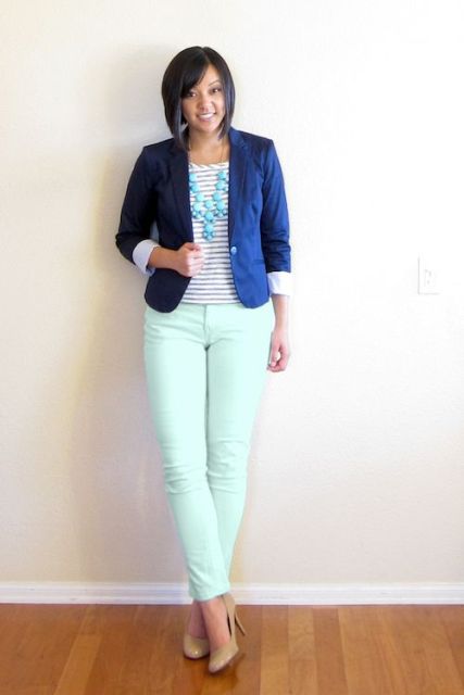 22 Women Outfits With Mint Pants To Repeat - Styleohol