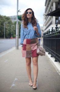 Patchwork Skirt Outfit Ideas For Women - thelatestfashiontrends .