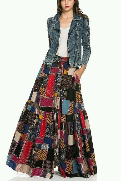 TOV HOLY LONG Patchwork Maxi Skirt #TOVHOLY #Maxi | Patchwork .