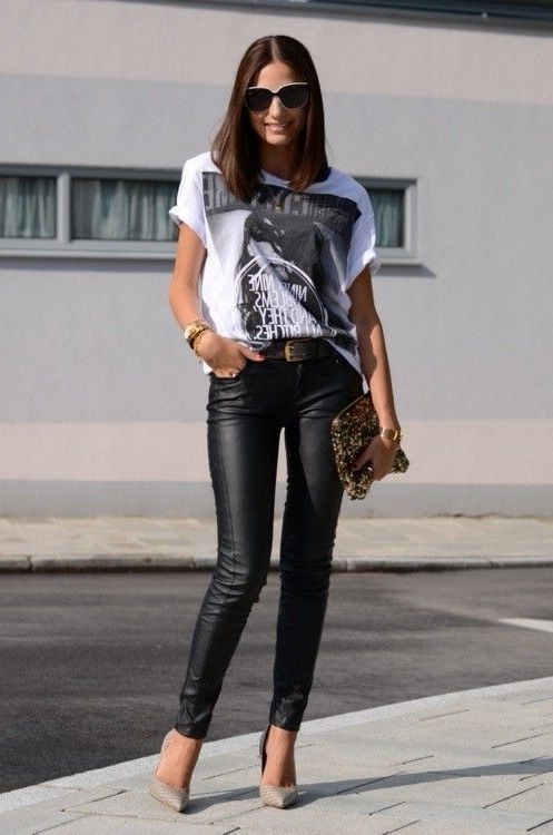 Find out new leather pants outfit 2019, Skinny Leather Pants .