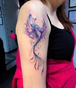 Vintage Phoenix Tattoo Design Ideas For Women 11 | Phoenix bird .