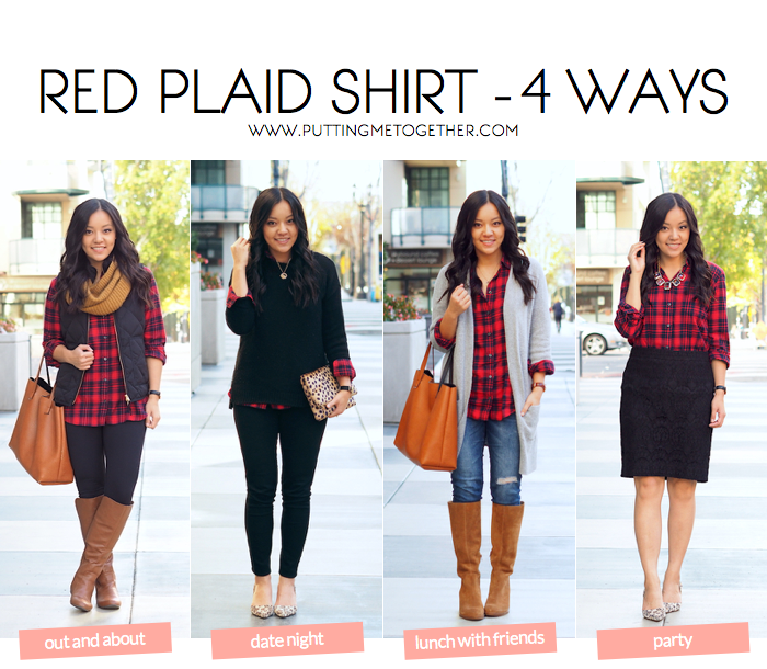 A red plaid top has been a fall/winter staple in my closet .