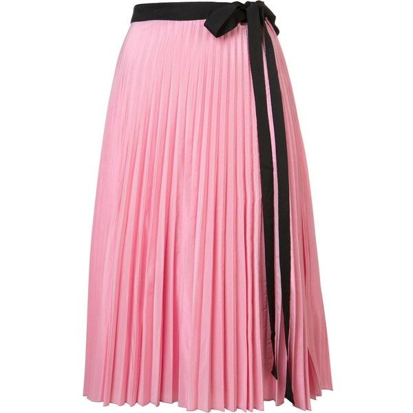 Tome 'Pleated Wrap' skirt (75870 RSD) ❤ liked on Polyvore .