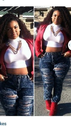 plus size crop top outfit | Crop top outfits, Plus size crop tops .