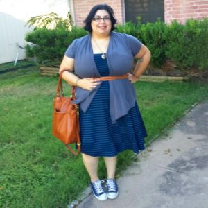 Plus Size Outfit Post - Stripes and Chucks - Cathy3