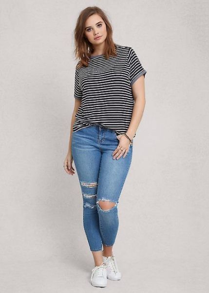 New how to wear sneakers outfits striped shirts ideas | Plus size .