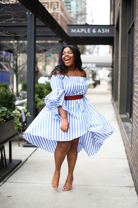 15 Super Trendy Plus Size Outfits With Stripes - Styleohol