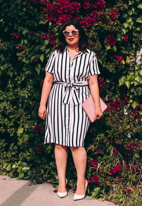 15 Super Trendy Plus Size Outfits With Stripes - Styleohol