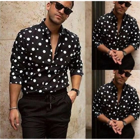 Shop Fashion Men's Black Long Sleeve Shirts Casual Button Down .