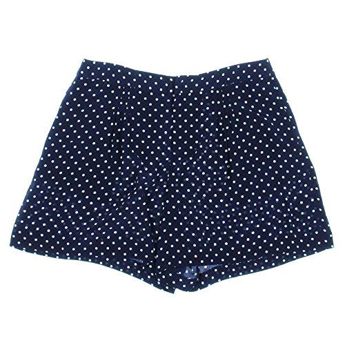 Lauren Ralph Lauren Women's Silk Polka Dots Pleated Shorts 6 Navy .