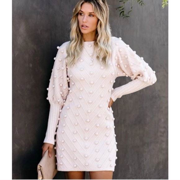 Vici Dresses | Pom Pom Sweater Dress | Poshma