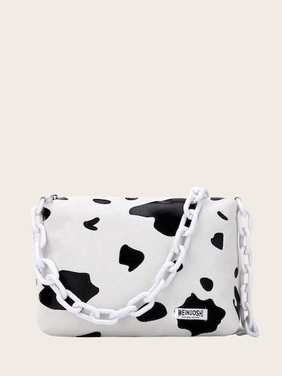 Cow Print Chain Tote Bag [bag190404328] - $24.00 : cuteshopp.com .