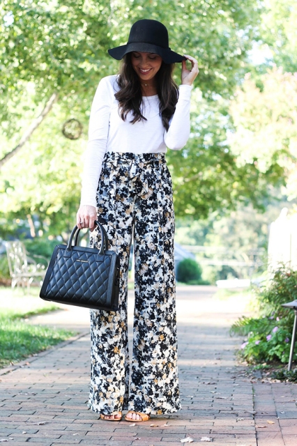 15 Printed High-Waisted Pants Outfits - Styleohol