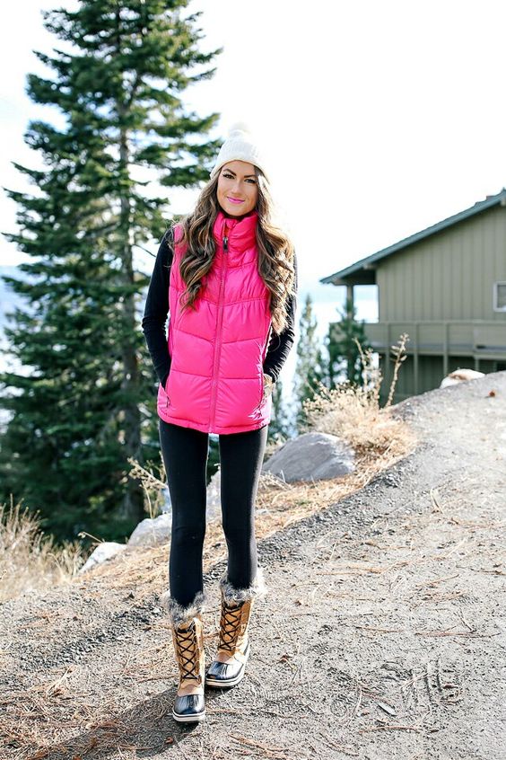 15 Comfy Winter Outfits With Puffer Vests - Styleohol