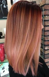 17 Pretty Rose Gold Balayage Hair Color Ideas for 2019 | Balayage .