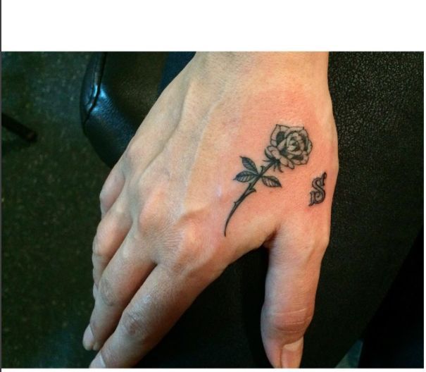 David's tatts | Hand tattoos for guys, Rose tattoos for men, Small .
