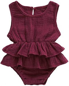 Amazon.com: Bowanadacles Newborn Baby Girl Romper Jumpsuit Cotton .