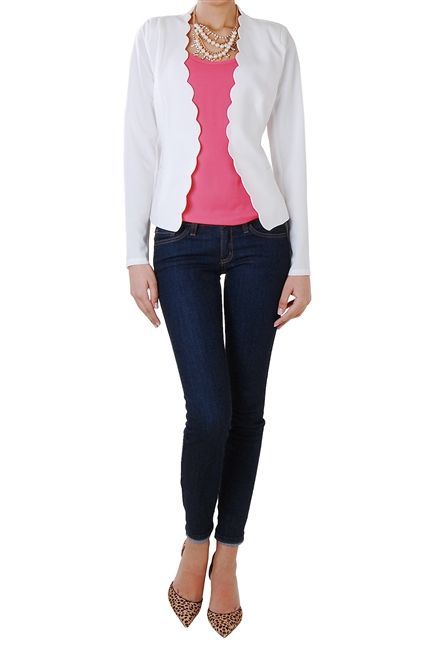 Outfits With Scallop Edge Blazers - thelatestfashiontrends.com .