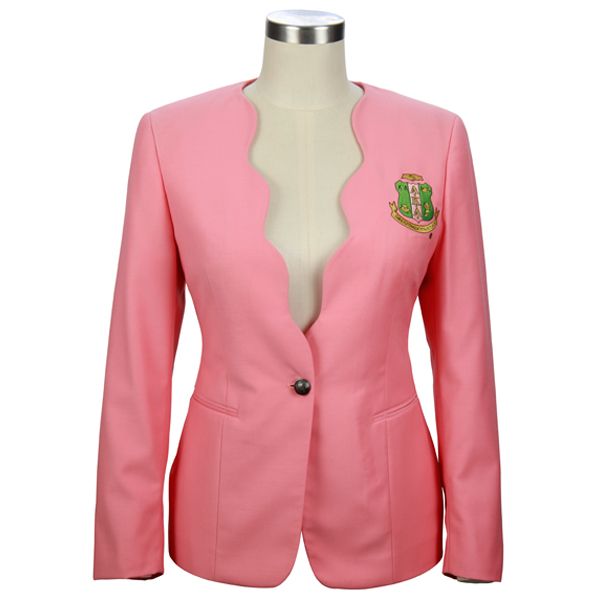 Pink Scallop Edge Blazer | AKA20Pearls | Blazer, Clothes .