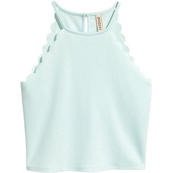 Top with Scalloped Trim $12.99 found on Polyvore featuring tops .