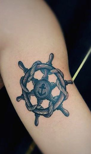 70 Ship Wheel Tattoo Designs For Men - A Meaningful Voyage | Ship .