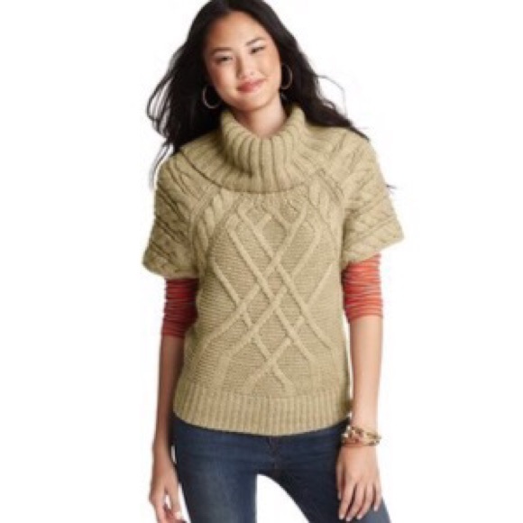 LOFT Sweaters | Cable Turtleneck Short Sleeve Sweater | Poshma