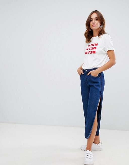 French Connection denim side slit culottes | AS