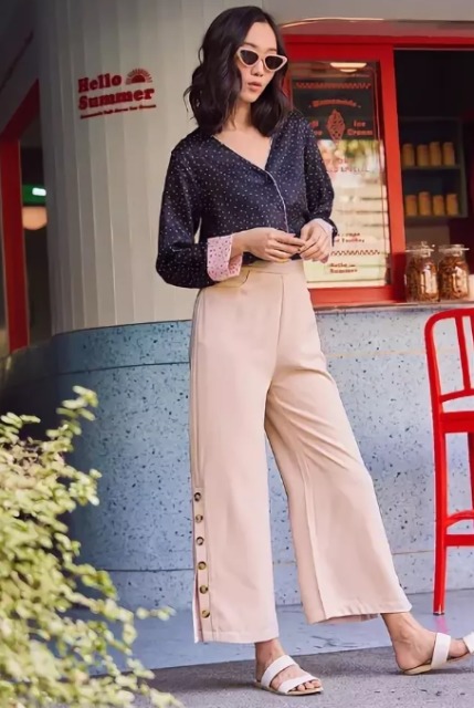 15 Look Ideas With Side Slit Culottes - Styleohol
