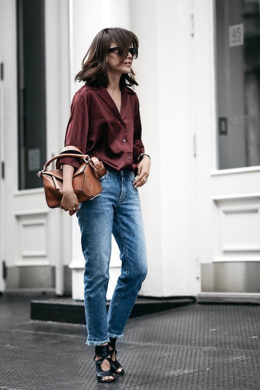 15 Silk Blouse And Top Outfits For A Bit Of Edge - Styleohol