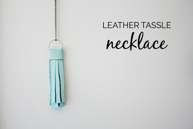 Simple DIY Leather Tassel Necklace - Styleohol