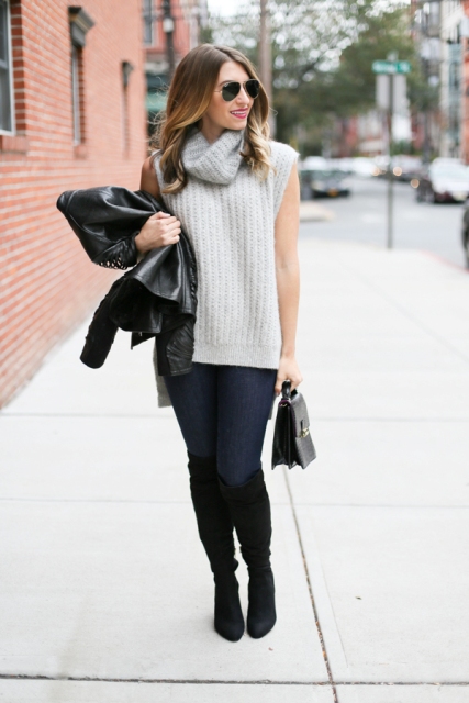 15 Cozy Outfits With Sleeveless Sweaters - Styleohol